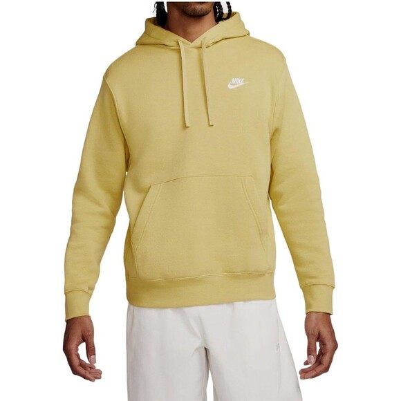 Nike Sportswear Club Fleece BV2654-720 Hoodie Gold/White Men Size L  BRAND NEW - Picture 1 of 6